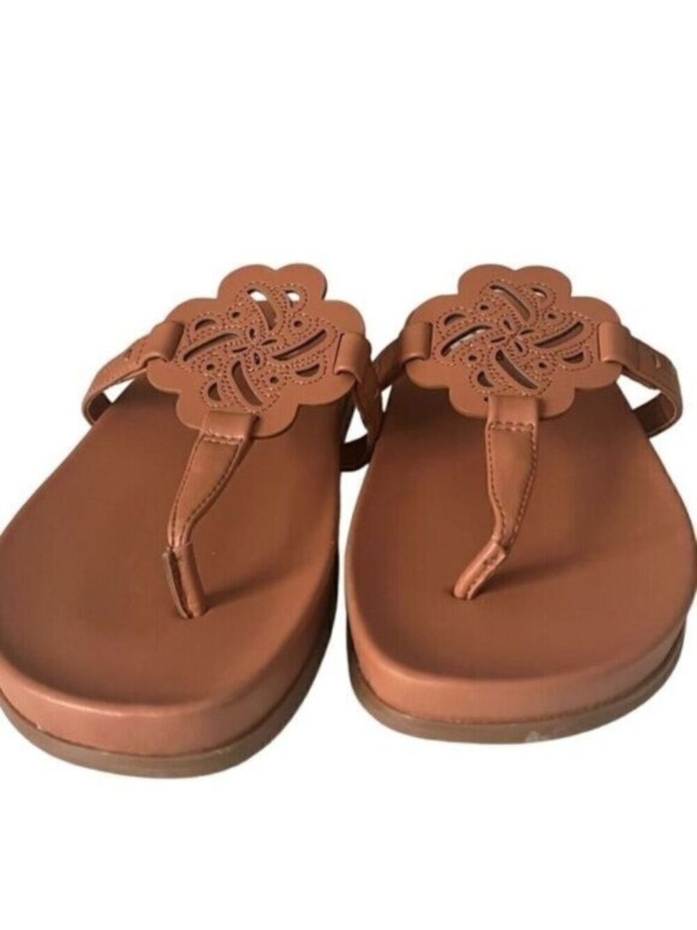 Sam & Libby Tan‎ Alexandra Slip On Flip Flop Platform Sandal Size 7.5